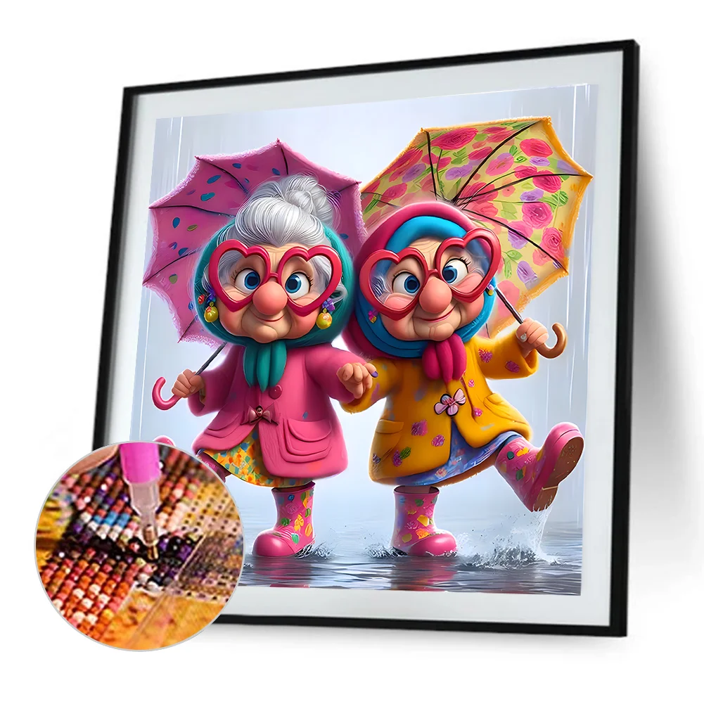 Diamond Painting - Full Round Drill - Grandma(Canvas|40*40cm)