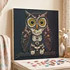 Framed Owl - DIY Button Art Painting Kit for Creativity DIY Pearl Dot Crafts for Gift Home Wall Decor 30*30CM