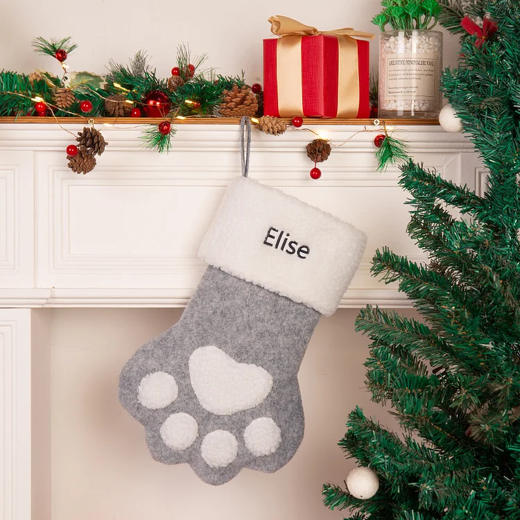 Personalized Christmas Stockings Ornaments Custom 1 Name Christmas Gifts for Family Friends