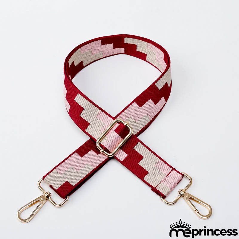 Women Fashion Color Block Adjustable Decompression Replacement Long Strap Bag Accessories