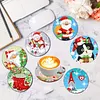 8pcs DIY Diamond Painting Coaster Kit - Christmas