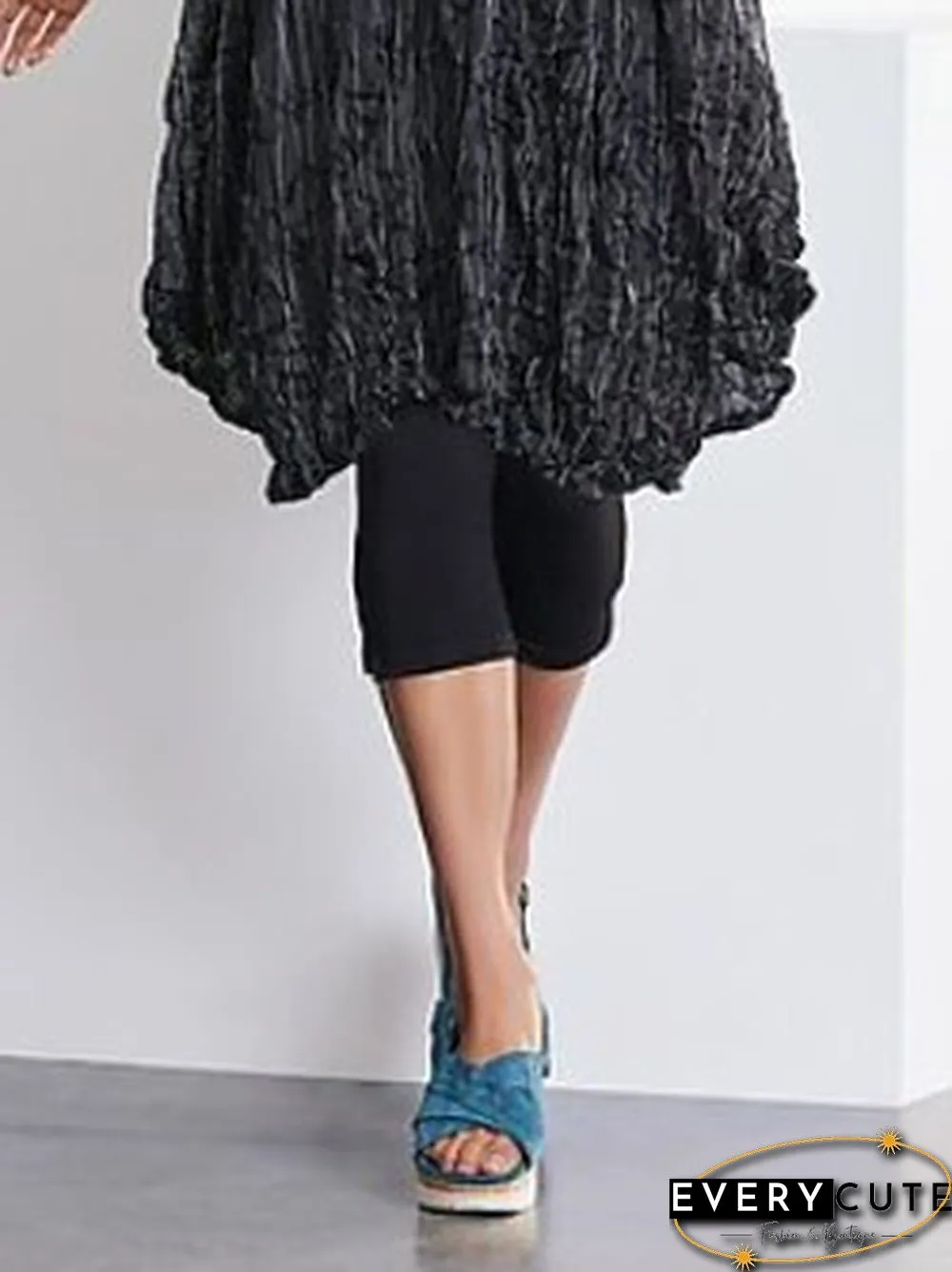 Sheath Cotton Plain Leggings