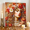 (Pre-Framed)Diamond Painting-DIY Crystal Rhinestone Girl(25x25cm)