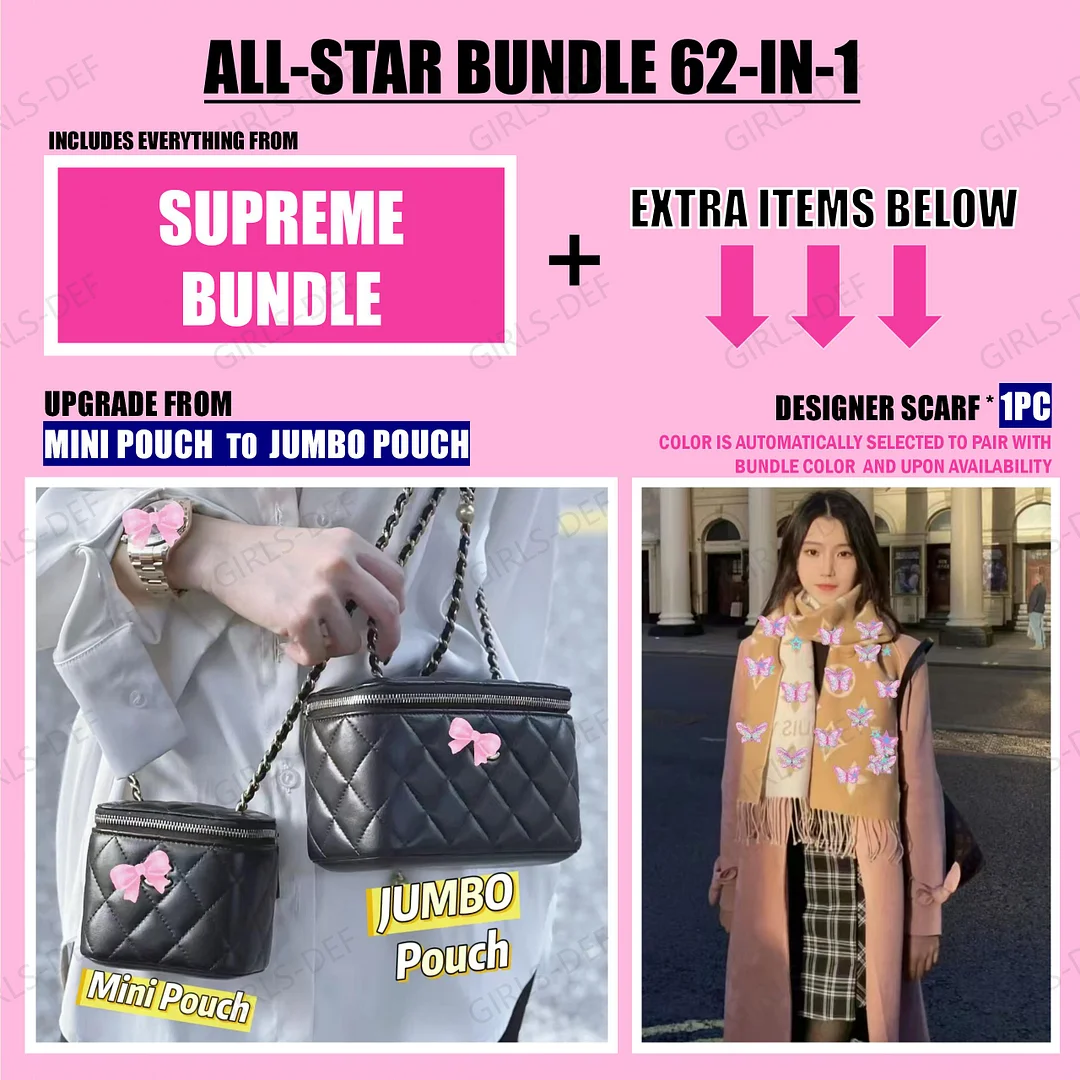 (BIRD) Mini designer bag and Beauty 62-IN-1 Set