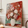 DIY Pearl Painting Succulent Vase for Home Wall Decor with Frame(40x30cm)