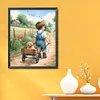 Boy Golden Retriever-11CT Stamped Cross Stitch 40*50cm/15.75*19.69in tapestrymarket