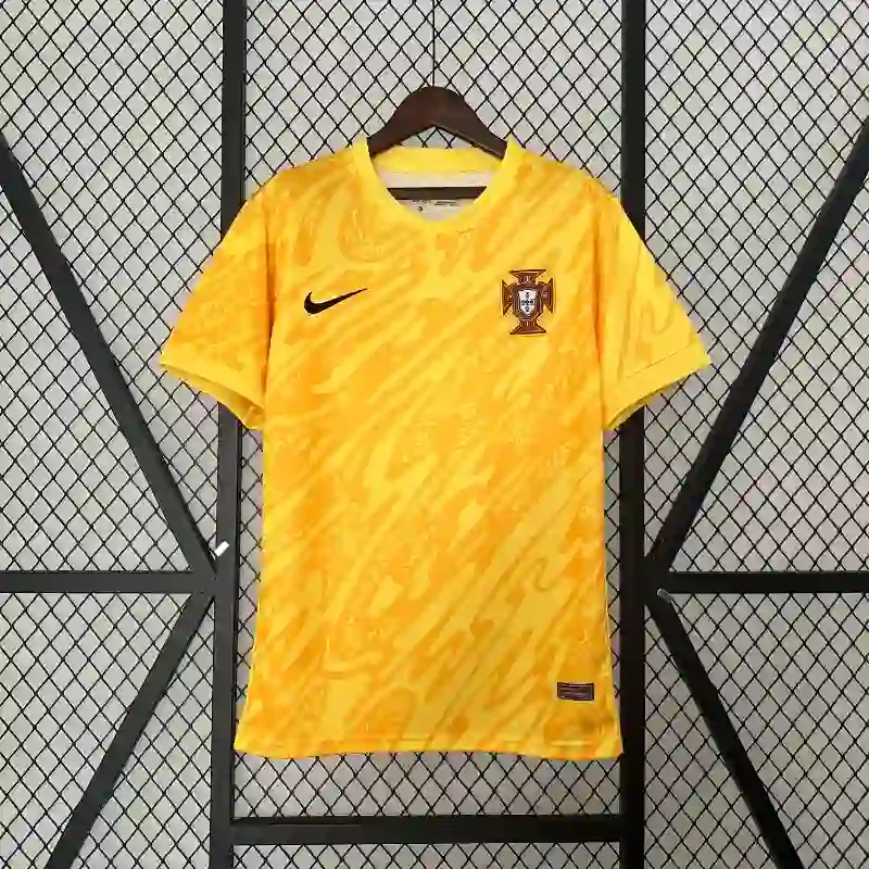 2024 Goalkeeper Portugal Yellow Soccer Jersey