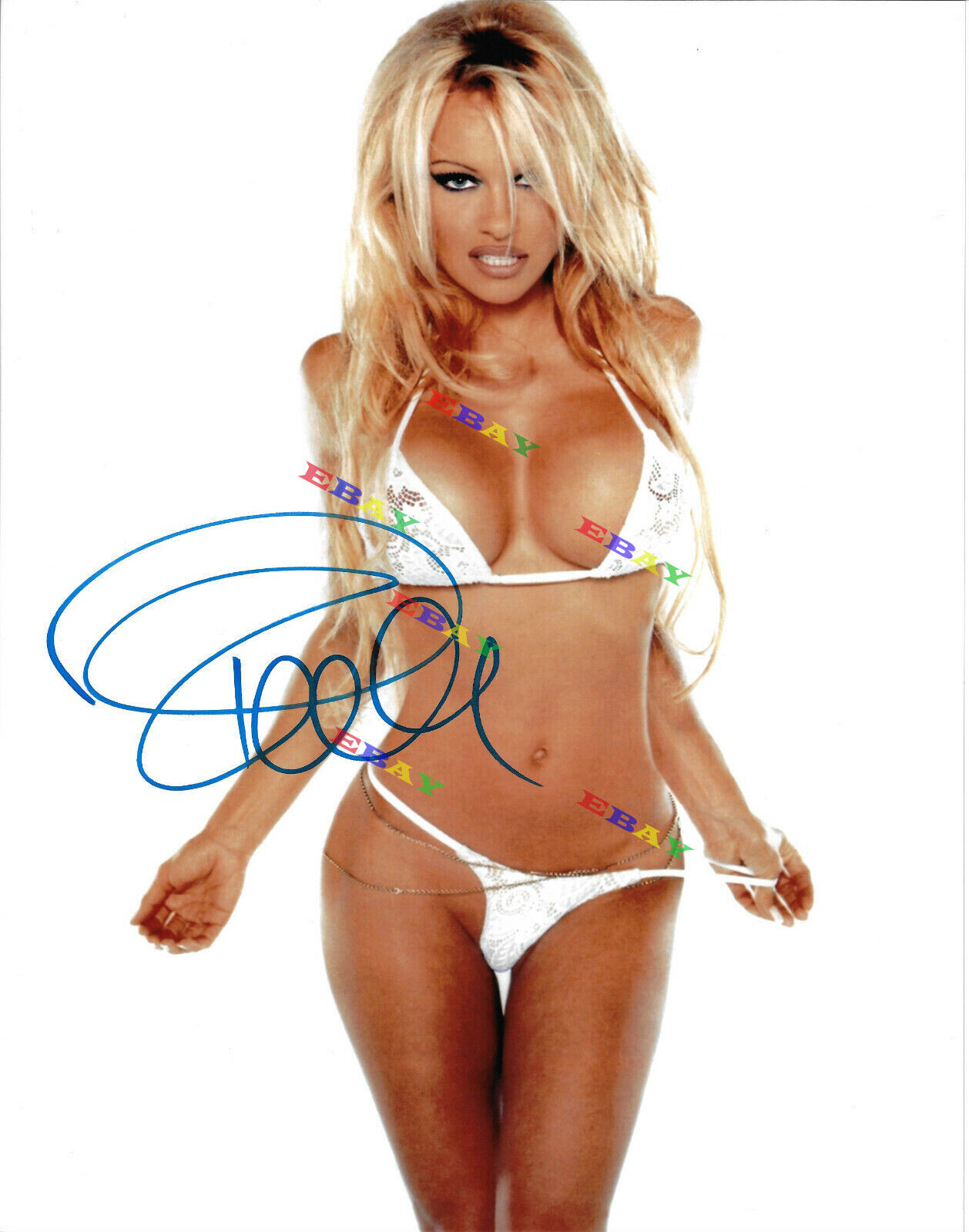 Pamela Anderson Autographed Signed 8x10 Photo Poster painting Reprint