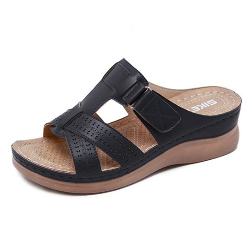 Women Summer Open Toe Comfortable Sandals Super Soft Low Heel Orthopedic Walking Sandals Toe Corrector 