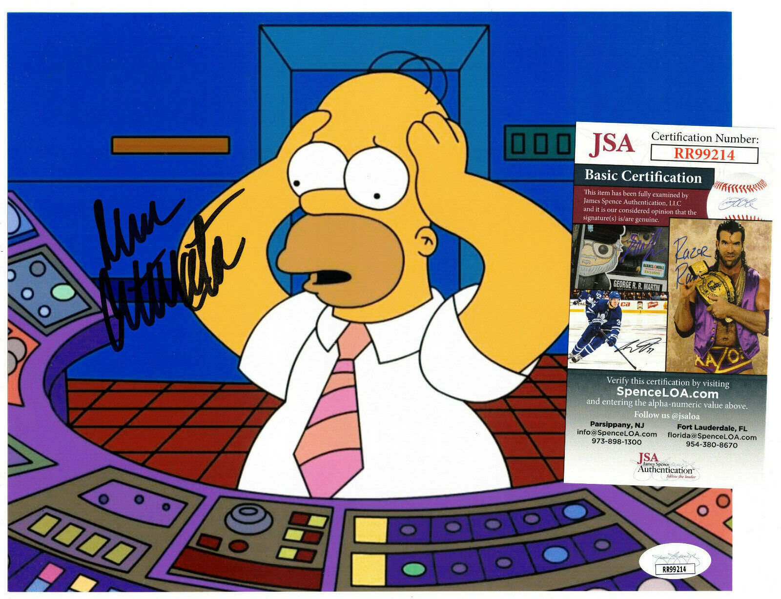 Dan Castellaneta Signed 8x10 Photo Poster painting, The Simpsons, Homer, Power Plant, JSA COA