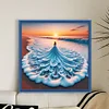 (Multi-Style) Beach Dress Girl-11CT Stamped Cross Stitch 45*45cm
