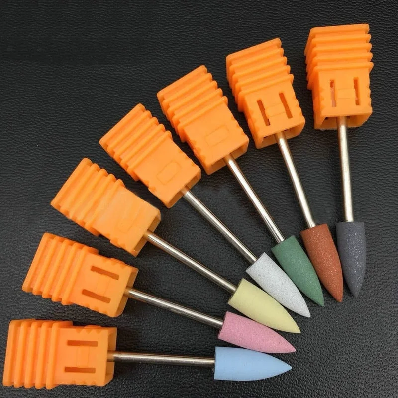 1Pcs Rubber Silicone Nail Drill Milling Cutter Drill Bits Files Burr Buffer for Electric Machine Nail Art Grinder Cuticle Tools-Nail Inspo