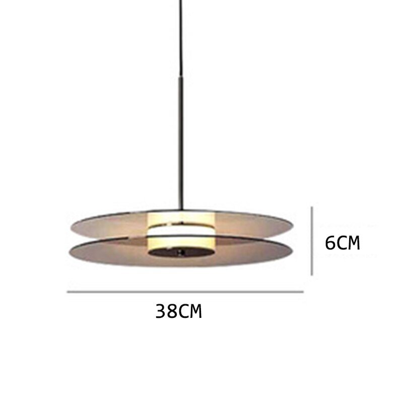 American LED Glass CD Record Pendant Lights Lighting Modern Cafe Bar Indoor Living Room Lamp Bedroom Bedside Decor Light Fixture