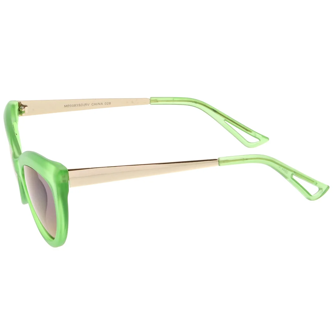 Bold 50's Fashion Oval Cat Eye glasses With Metal Arms 51mm