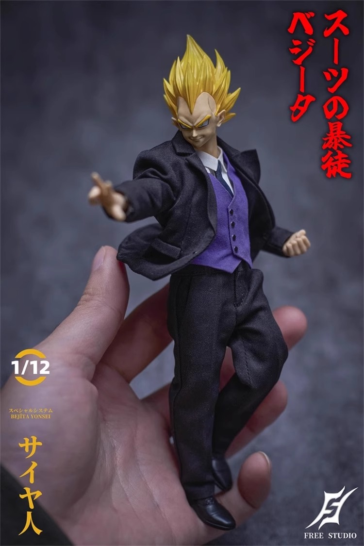 Freetoys - Dragon Ball 1/12 Suit Thug Saiyan Prince Vegeta Action Figure-