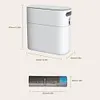 Trash Can Narrow Garbage Container Bin with Press Type Lid for Bathroom Kitchen