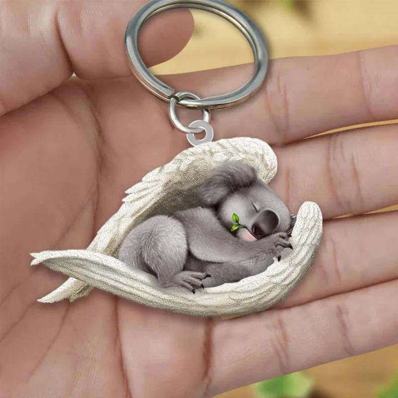 VigorDaily Sleeping Angel Acrylic Keychain Koala SA225