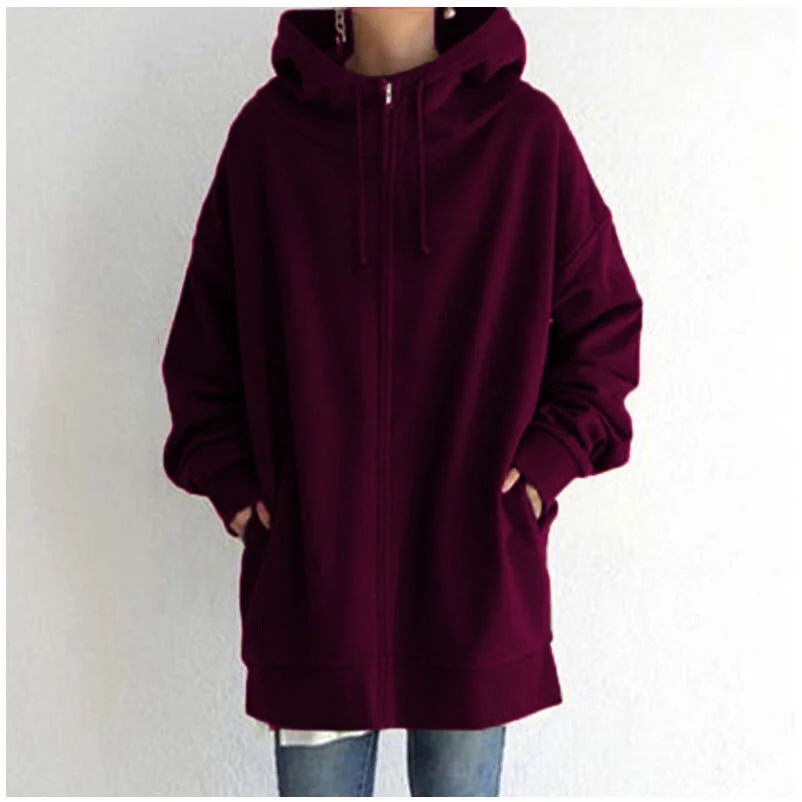 Uveng Street Polyester Fiber Zipper Hooded Long Lining Hoodies