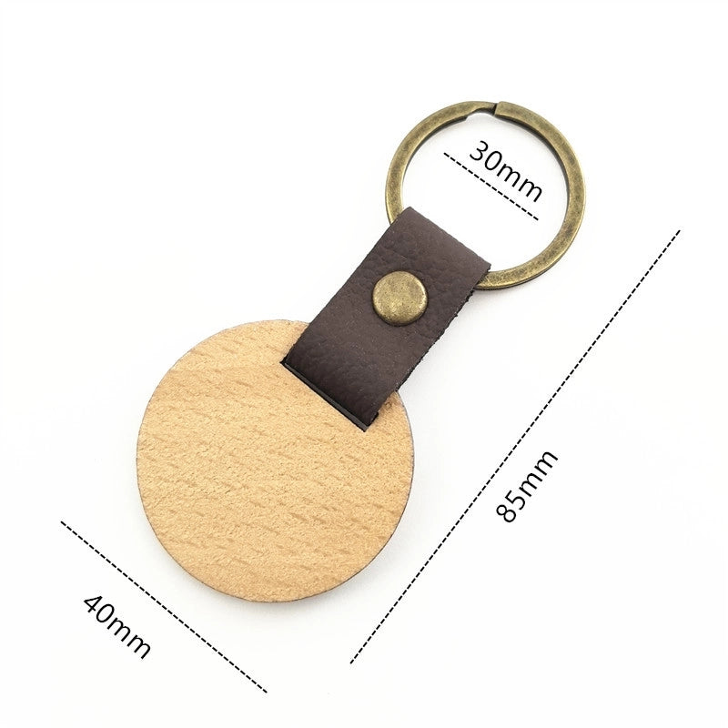 Classic Style Commute Solid Color Wood Unisex Bag Pendant Keychain
