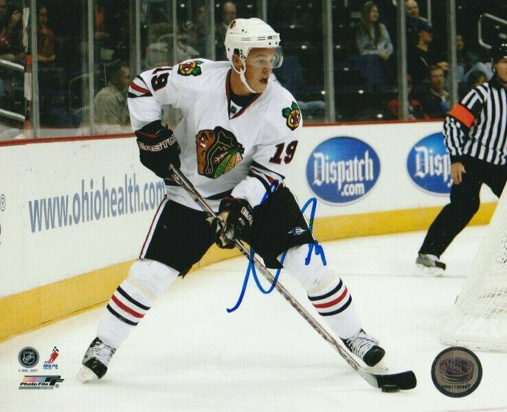 JONATHAN TOEWS SIGNED CHICAGO BLACKHAWKS 8x10 Photo Poster painting #4 Autograph