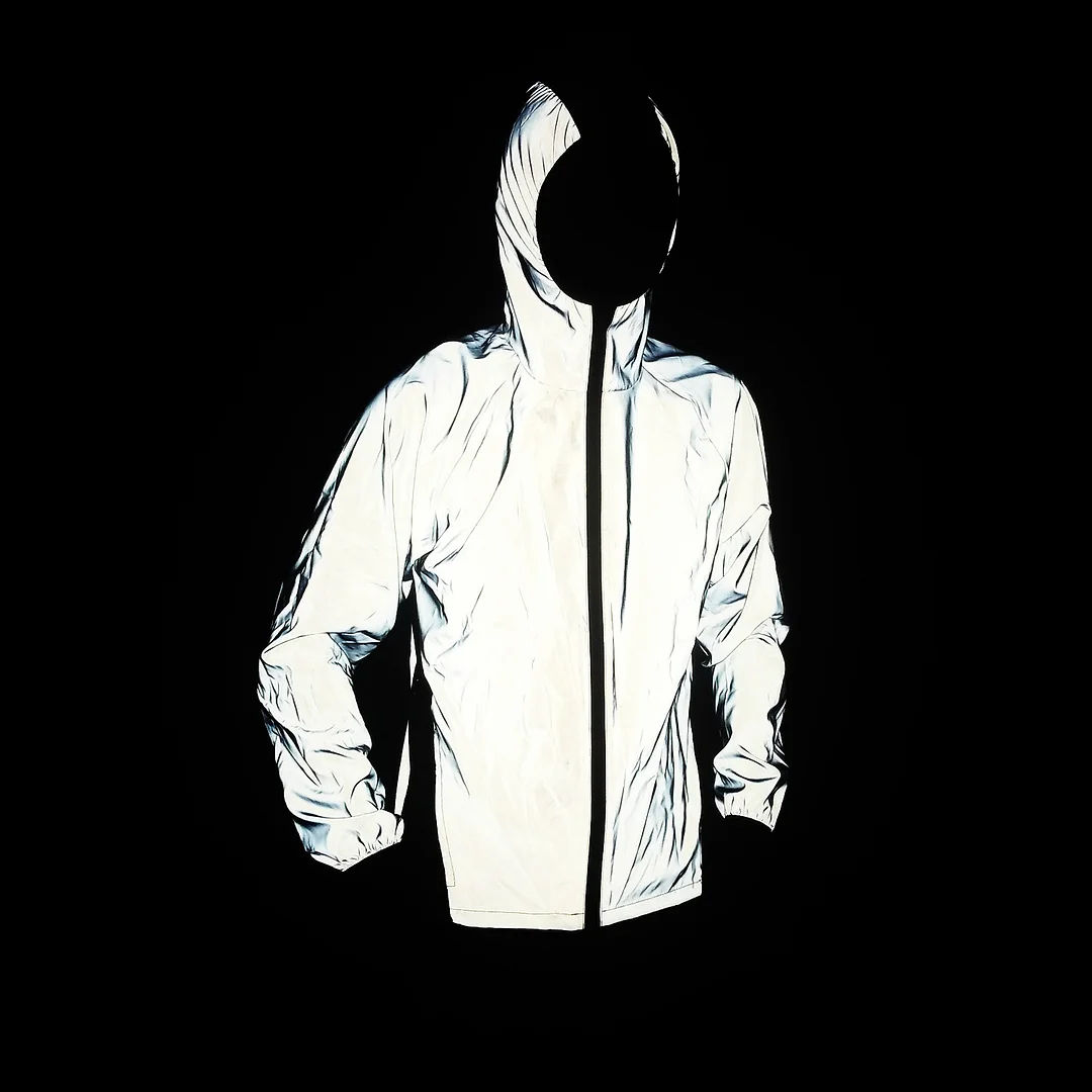 Woherb Men's And Women's Outdoor Sports Colorful Reflective Jacket Mesh Stitching Breathable Hooded Coat Cycling Clothing-Outfit Ideas