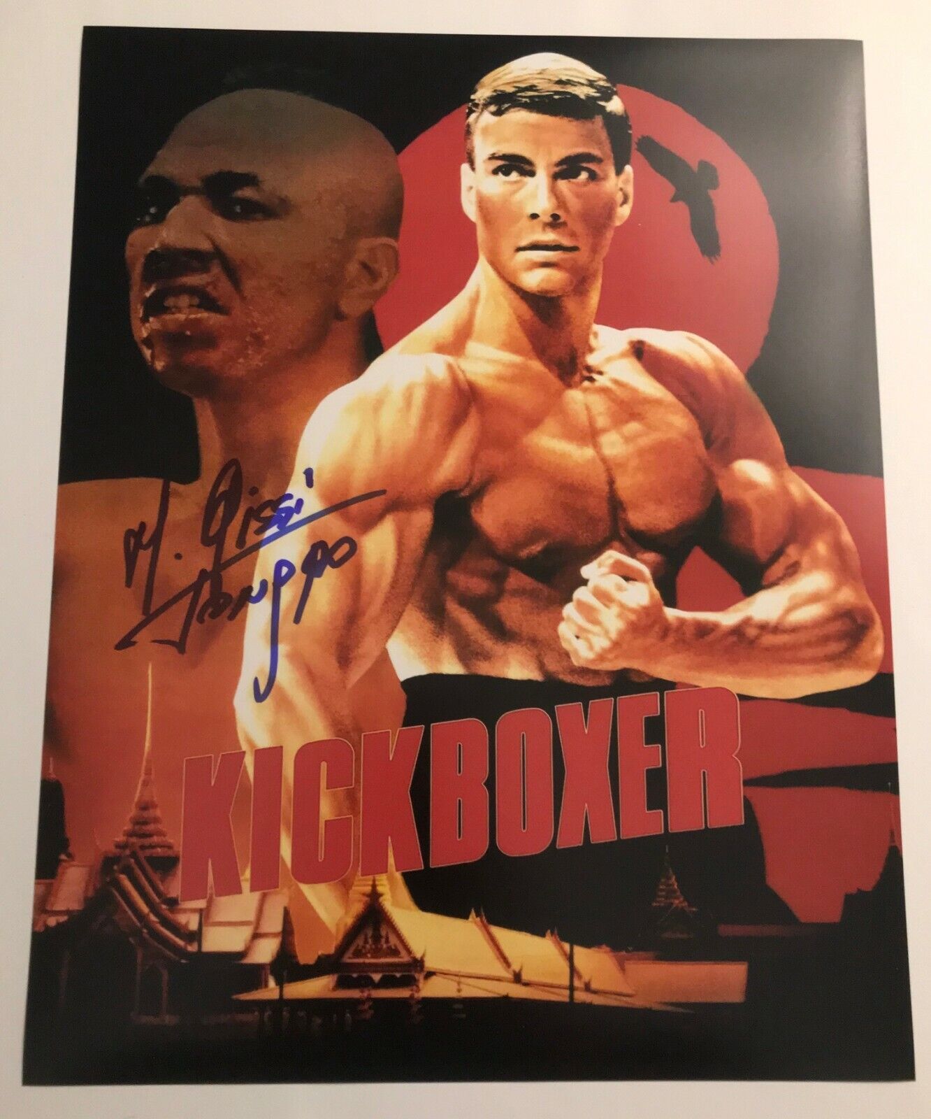 GFA Kickboxer Movie Tong Po * MICHEL QISSI * Signed 11x14 Photo Poster painting PROOF MH10 COA