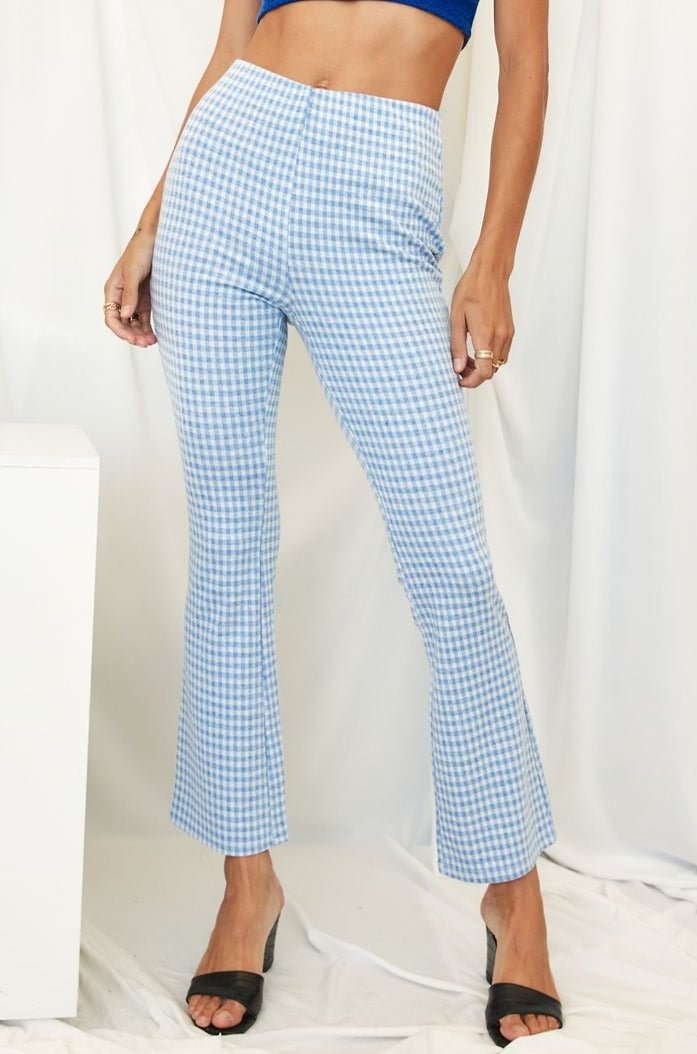 Mallory Blue Checkered Pants