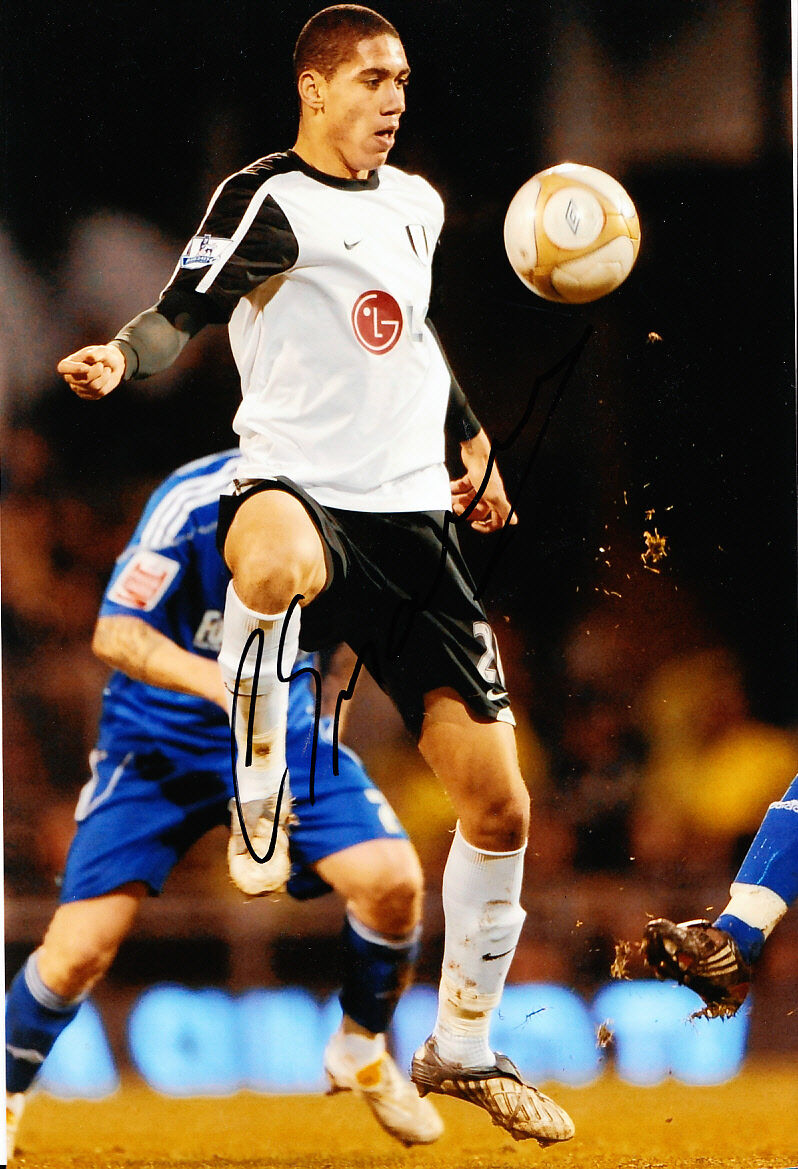 Fulham F.C Chris Smalling Hand Signed Photo Poster painting 12x8 1.