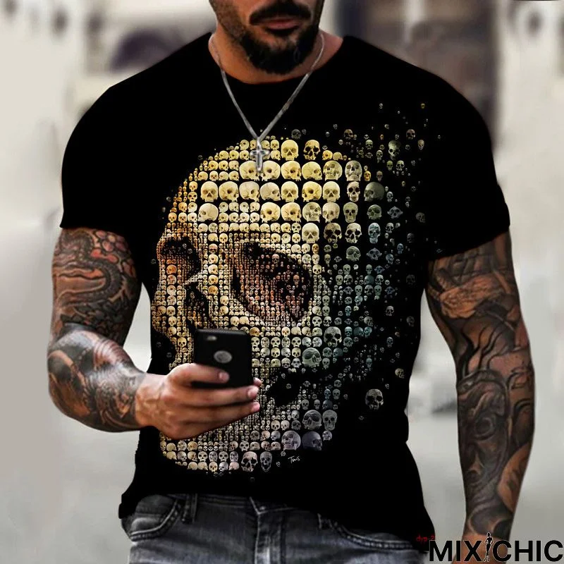 Scary 3D Men's T-Shirt Short Sleeve