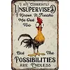Chicken Warning - Vintage Metal Signs(8*12Inch/12*16Inch) - Chicken