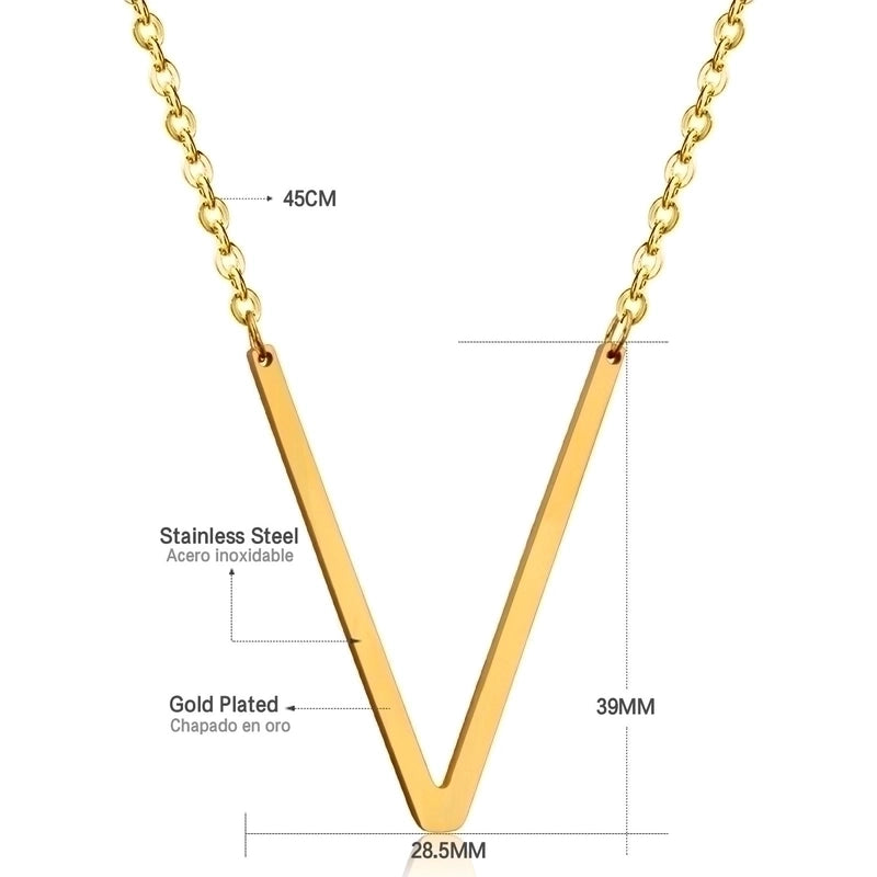Stainless Steel Fashion Plating Letter Necklace