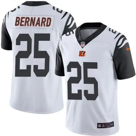 Bengals #25 Giovani Bernard White Men's Stitched NFL Limited Rush Jersey
