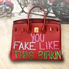 Hand Draw English you Customize Art Bag For women Handbags Designer Shoulder Bag 100% Genuine Leather Unique personality Fashion