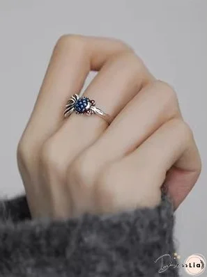 Enamel S925 Sterling Silver Blue Koi Fish Earrings Ladies Design Sense Temperament Retro National Style Earrings