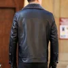 [Winter Gift] Men's Faux Fleece Lined PU Leather Warm Jacket