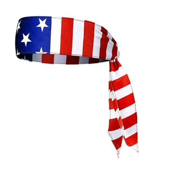 American Flag Independence Day Headband Men's Athletic Stretch Headband Women Fashion Crossover Wide Headband Sweat Absorbent Hair Accessories