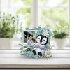 (US Only)Acrylic Special Shape Flower and Penguin Diamond Painting Picture Frame