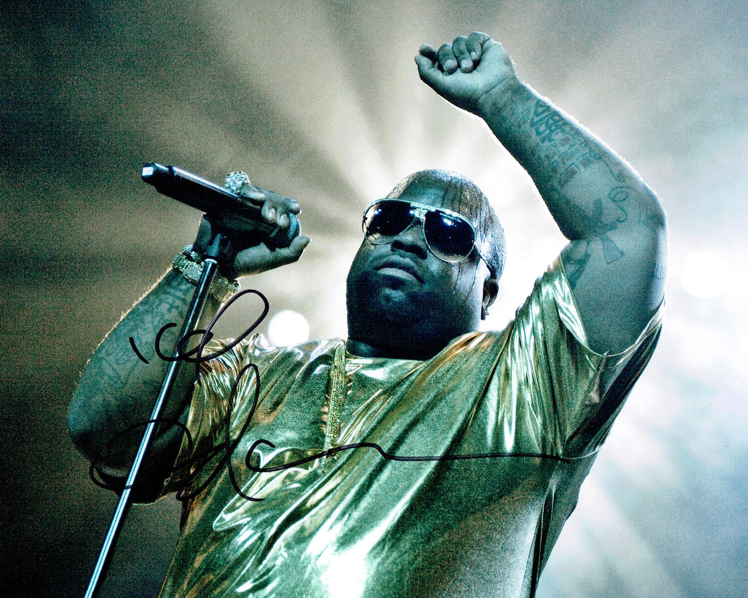 Cee Lo GREEN SIGNED USA AMERICAN 10x8 Rapper Music Photo Poster painting AFTAL Autograph COA