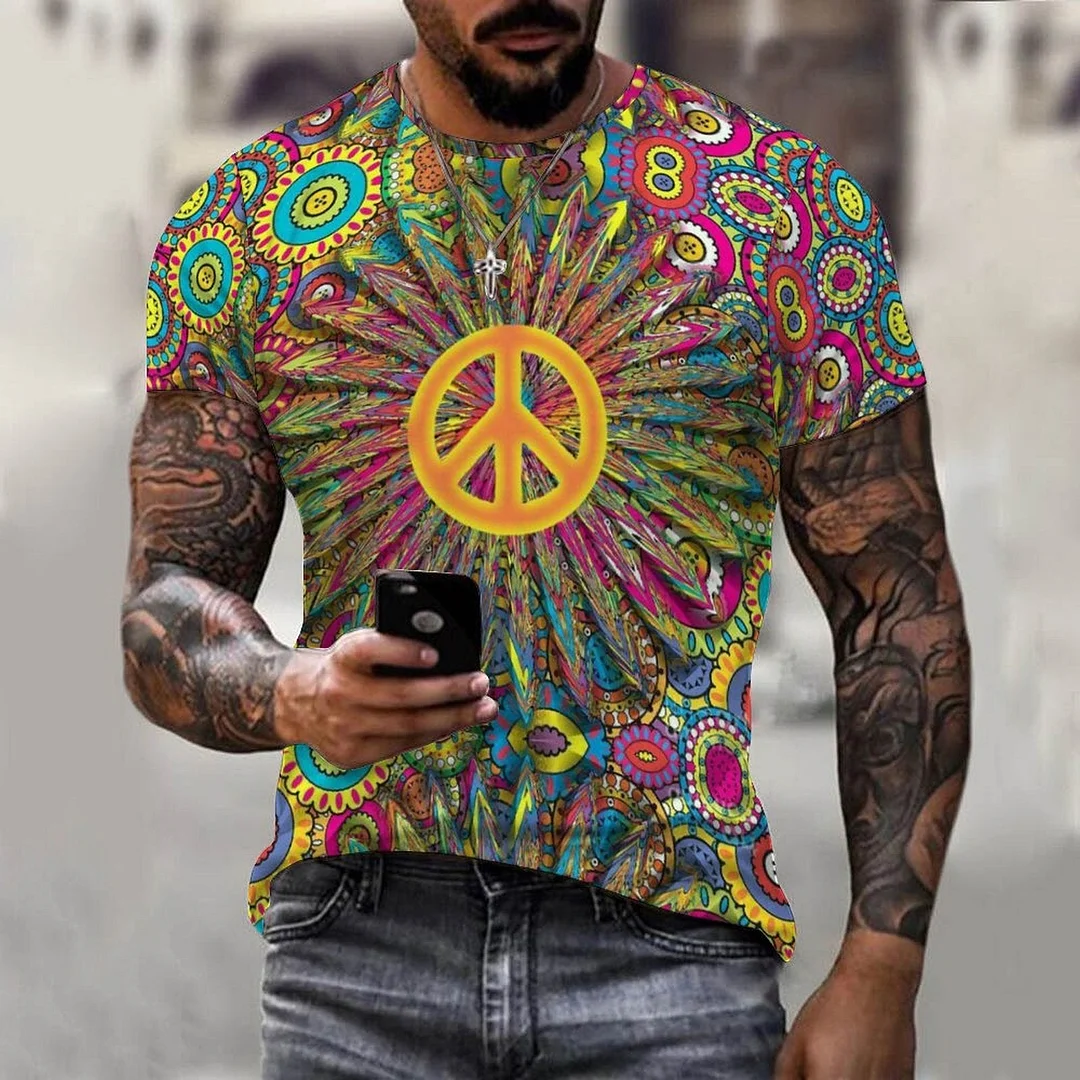Aonga Halloween Boho Trippy Weed Leaf Hippie The Boys Designer T Shirt Men Oversize Funny T Shirts For Men Aesthetic Clothing