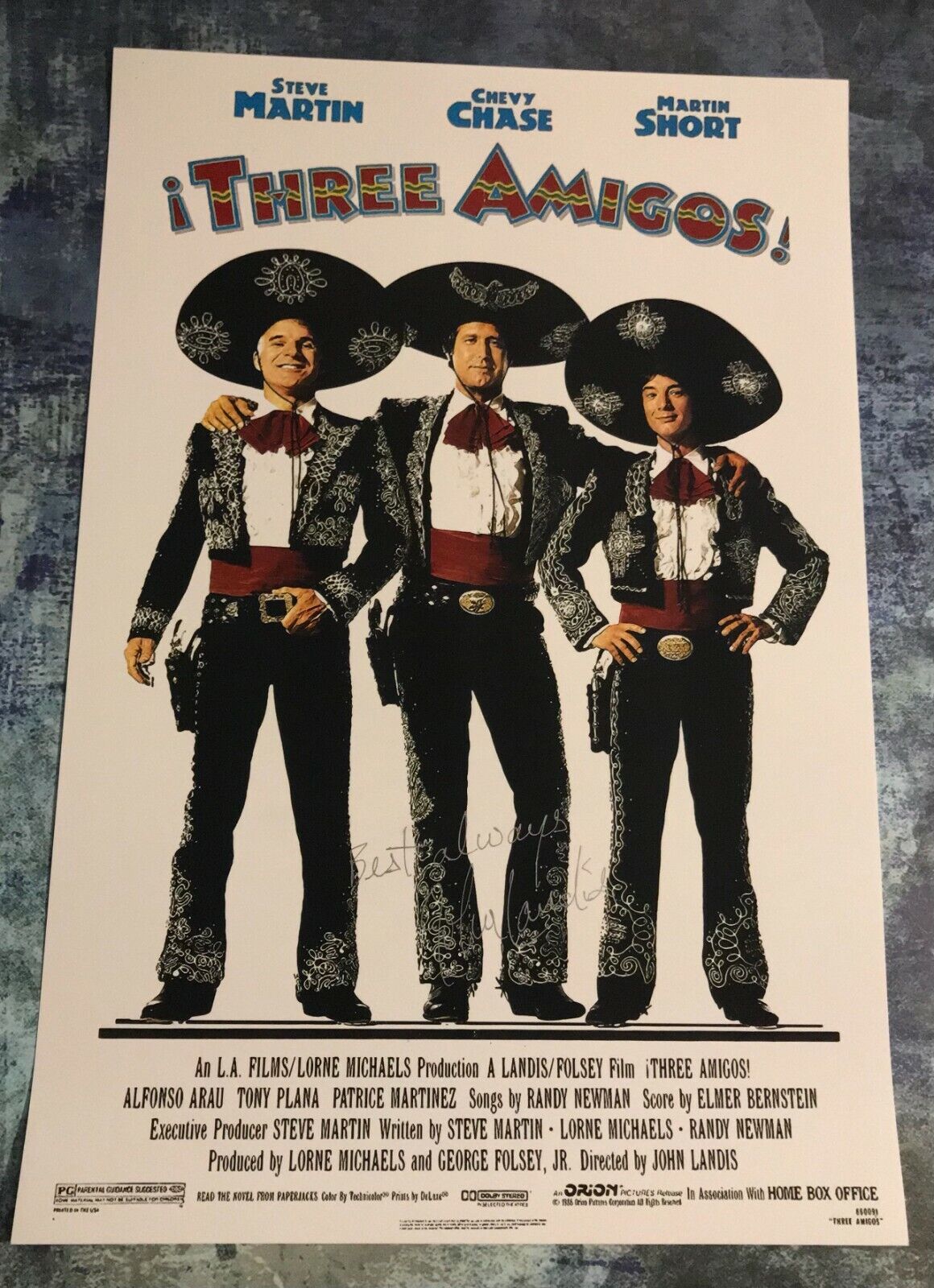 GFA Three Amigos Director * JOHN LANDIS * Signed 12x18 Photo Poster painting COA