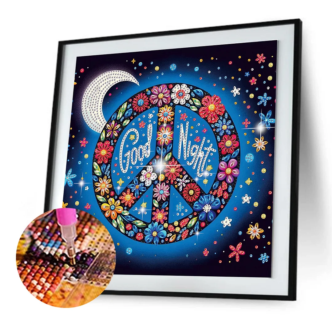 Diamond Painting - Partial Special Shaped Drill - Good Night Peace(Canvas|30x30cm)