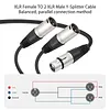 3Pin Audio Speakers Splitter Patch Cable 1 XLR Female To 2 XLR Male Stereo Audios Adapter Patching Cable Shielded Patching Cord Adaptor for Recording Speaker Systems Radio Station