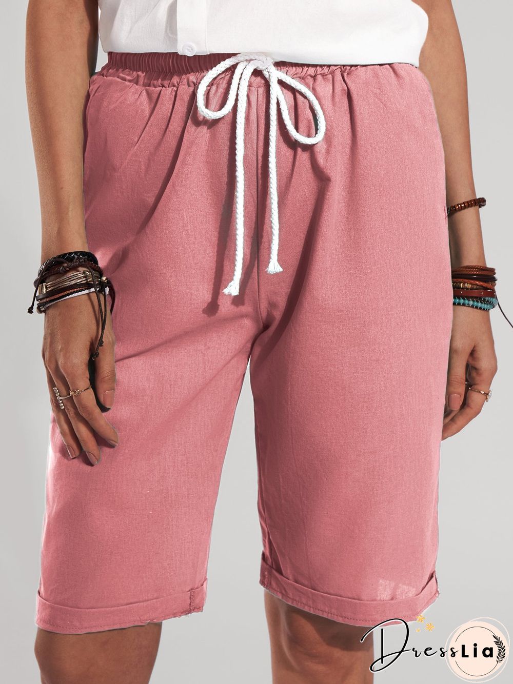 Cotton and linen women's trousers, thin casual pants, nine-point pants, five-point Shorts