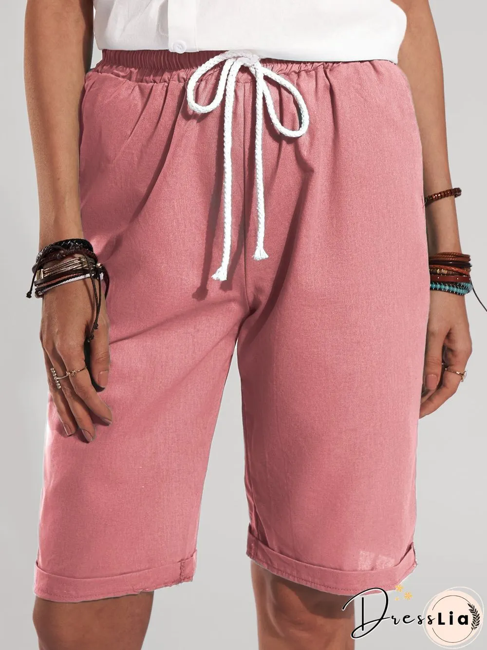 Cotton and linen women's trousers, thin casual pants, nine-point pants, five-point Shorts