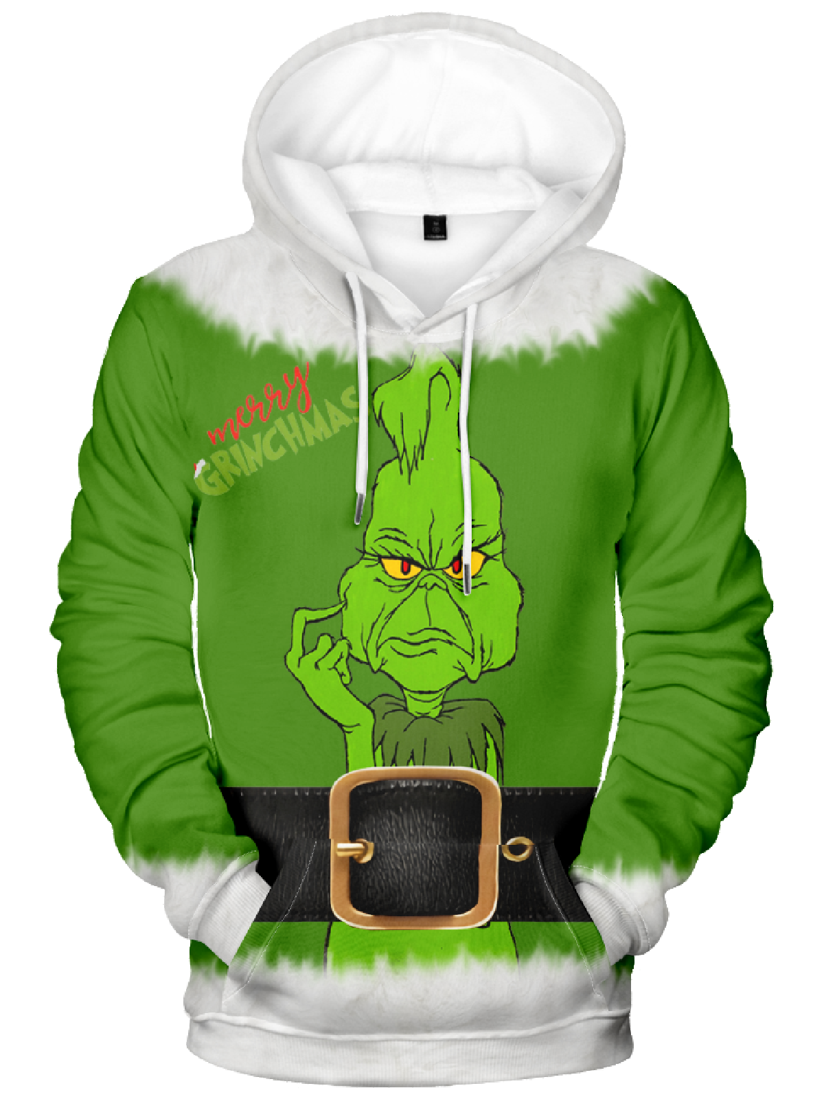 Men's Spoof Christmas Grinch Hoodie PLUSCLOTHESMAN