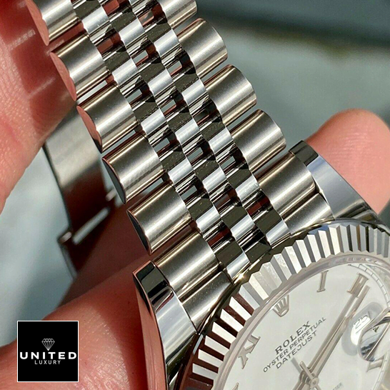 Rolex 126334 Datejust 41mm Roman White Dial Replica Jubilee Bracelet