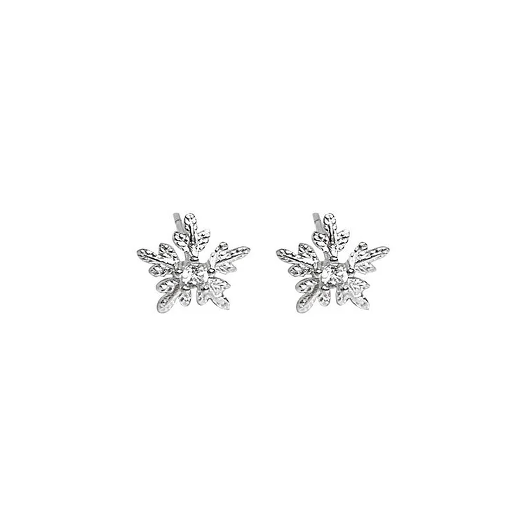 Exquisite S925 Silver Snowflake Earrings for Woman for Girls