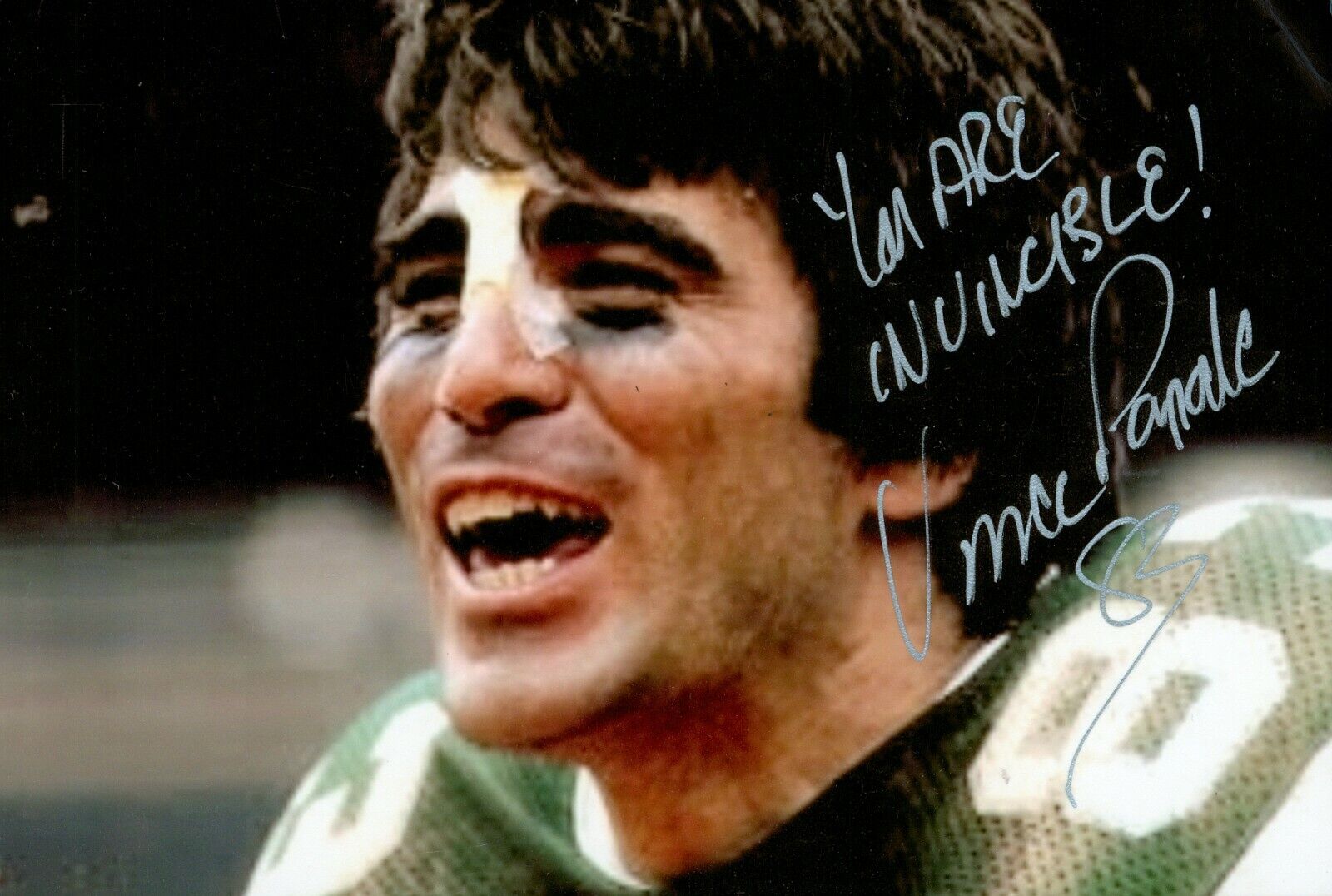 BENT Vince Papale Hand Signed 6x4 Photo Poster painting NFL Philadelphia Eagles Autograph + COA