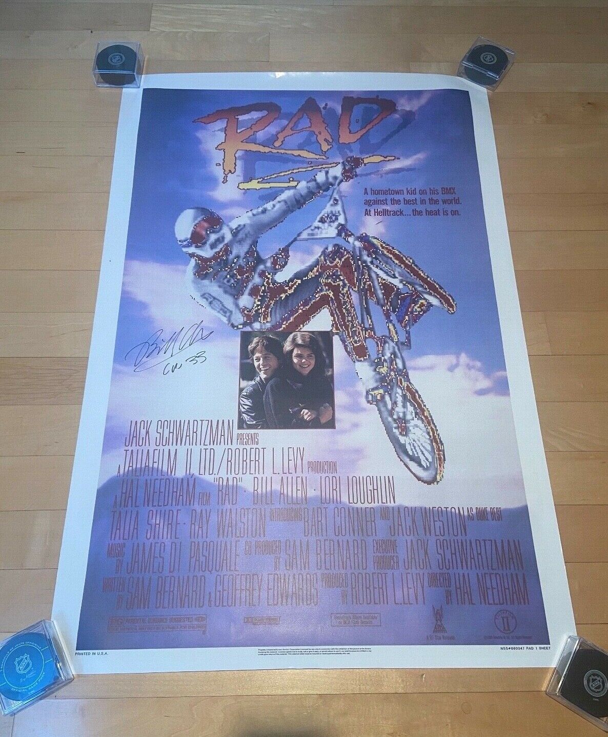 * BILL ALLEN * signed 27x40 movie poster * RAD * PROOF * COA * 1