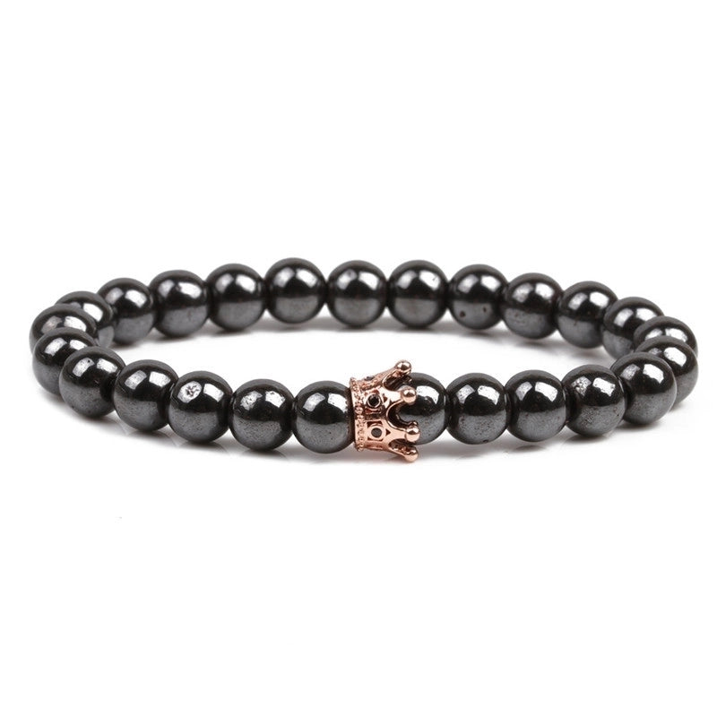 Fashion Multicolor Crown Skull Beaded Inlay Zircon Halloween Unisex Bracelets